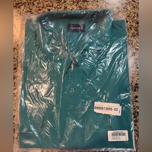 Men’s Big and Tall Harbor Bay Teal Co-Pilot Sport Shirt